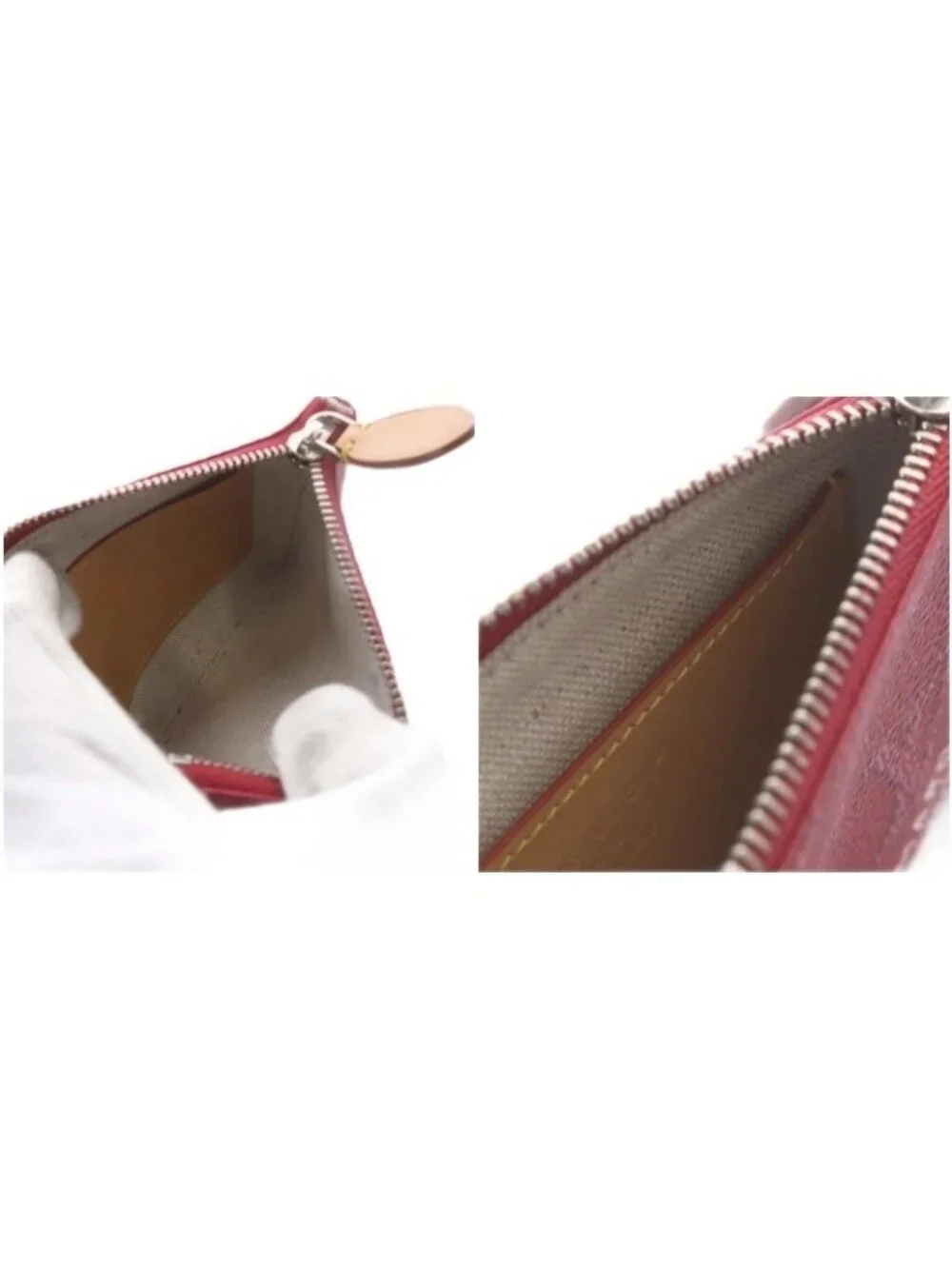 Louis Vuitton Monogram Heritage Pochette Cles Card Key Case Pondicherry Pink